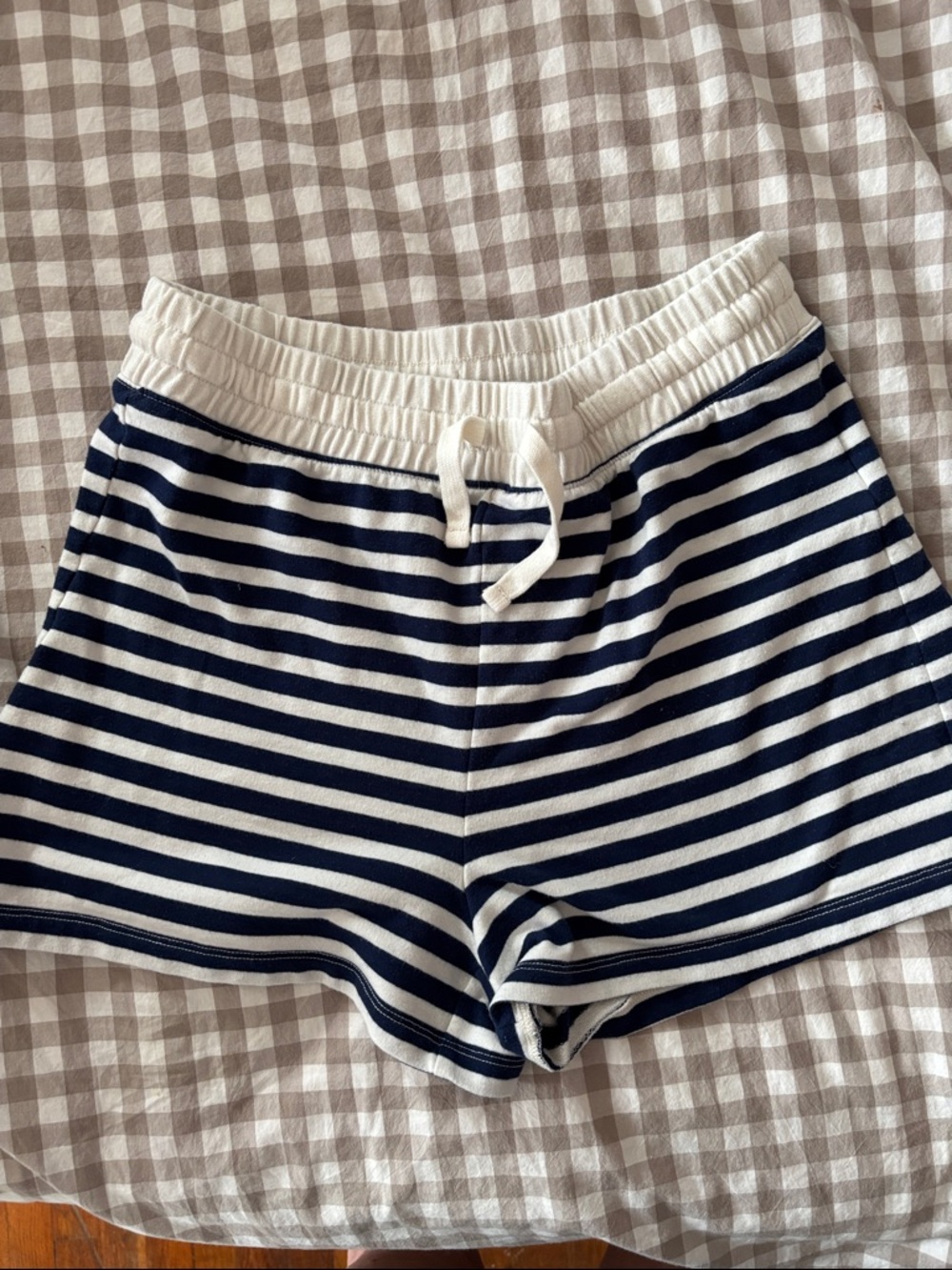 JCREW | Navy and White Striped Women's‎ Knit Lounge Shorts